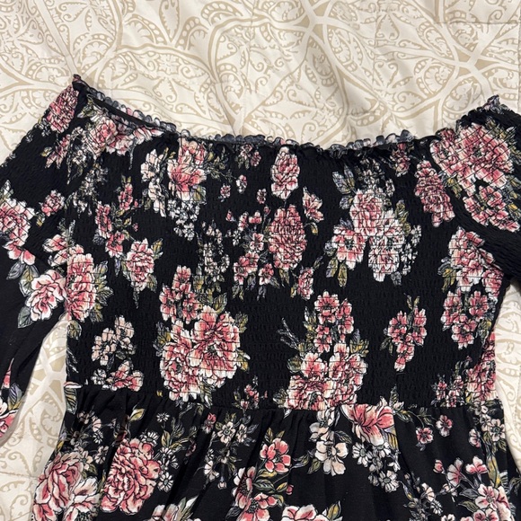 Xhilaration Floral Off-Shoulder Smocked Dress XL - Picture 2 of 5